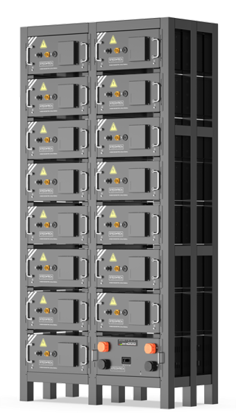 Indoor commercial and industrial battery rack system