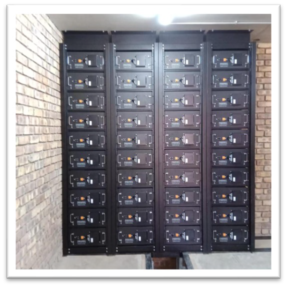 Indoor commercial and industrial battery storage cabinets